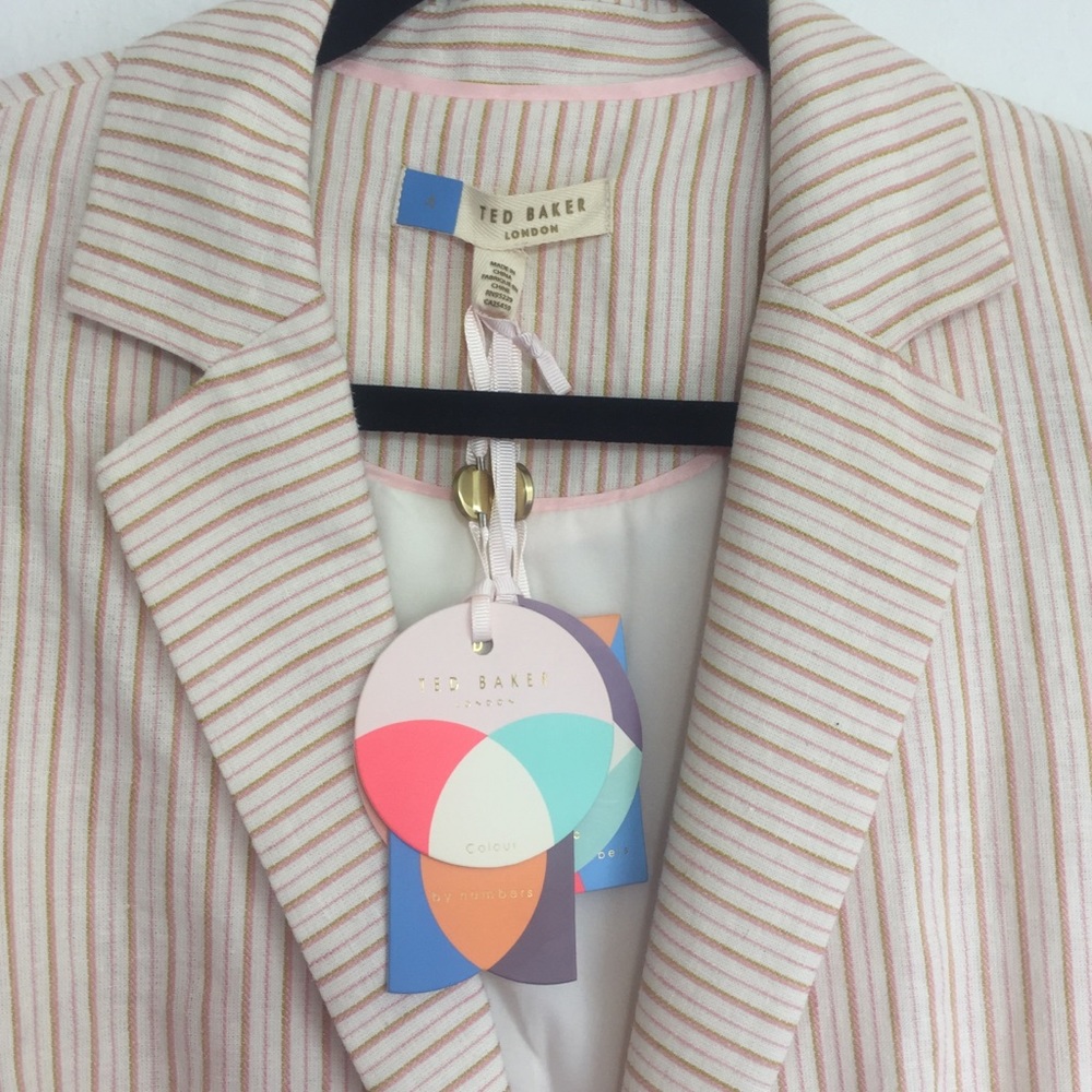 Ted Baker ALTAA Striped Linen Blend Blazer… - Picture 6 of 13